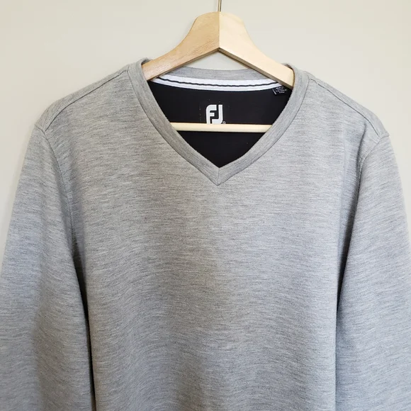Footjoy Mens Grey V-Neck Golf Sweater XL